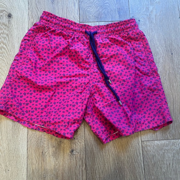 Vilebrequin Other - Vilebrequin Men’s Pink and Navy Swim Trunks with Turtles